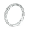 Thumbnail Image 2 of 1/8 CT. T.W. Diamond Twist Anniversary Band in 14K White Gold