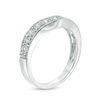 Thumbnail Image 2 of 1/4 CT. T.W. Diamond Contour Vintage-Style Wedding Band in 10K White Gold