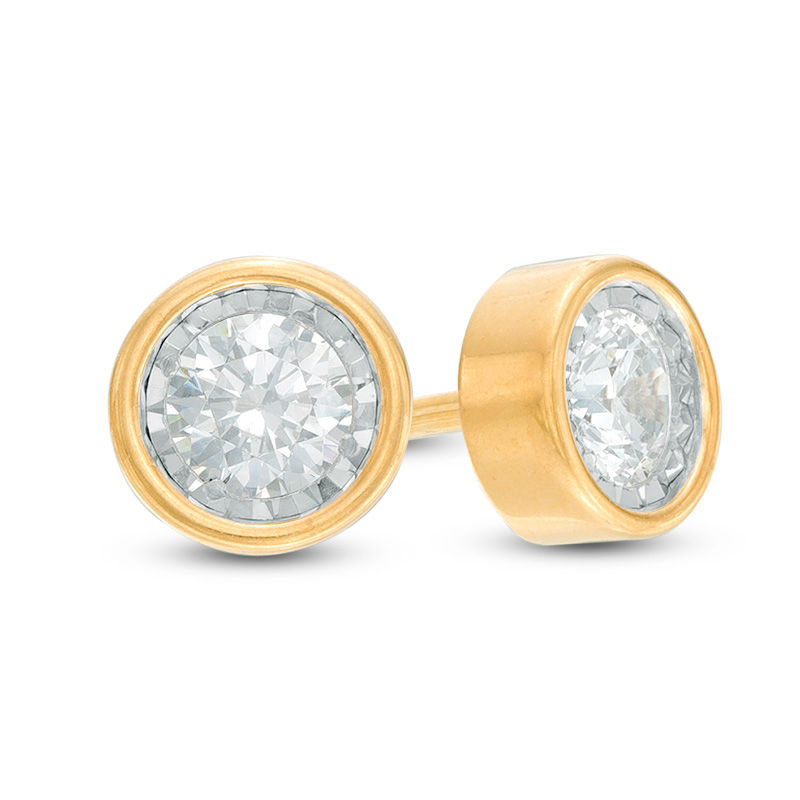 1/2 CT. T.W. Diamond Solitaire Stud Earrings in 10K Gold