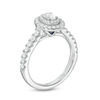 Thumbnail Image 1 of Vera Wang Love Collection 3/4 CT. T.W. Oval Diamond Double Frame Engagement Ring in 14K White Gold