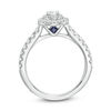 Thumbnail Image 3 of Vera Wang Love Collection 3/4 CT. T.W. Oval Diamond Double Frame Engagement Ring in 14K White Gold