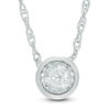 Thumbnail Image 0 of 1/4 CT. Diamond Solitaire Pendant in 10K White Gold