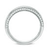 Thumbnail Image 3 of Vera Wang Men's 3/8 CT. T.W. Diamond Edge Wedding Band in 14K White Gold