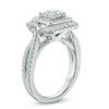 Thumbnail Image 1 of Vera Wang Love Collection 1 CT. T.W. Quad Diamond Double Frame Engagement Ring in 14K White Gold