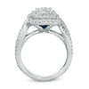 Thumbnail Image 2 of Vera Wang Love Collection 1 CT. T.W. Quad Diamond Double Frame Engagement Ring in 14K White Gold