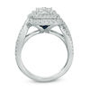 Thumbnail Image 3 of Vera Wang Love Collection 1 CT. T.W. Quad Diamond Double Frame Engagement Ring in 14K White Gold