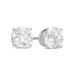 1-1/2 CT. T.W. Diamond Solitaire Stud Earrings in 14K White Gold
