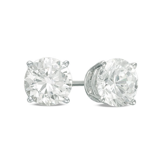 1-1/2 CT. T.W. Diamond Solitaire Stud Earrings in 14K White Gold