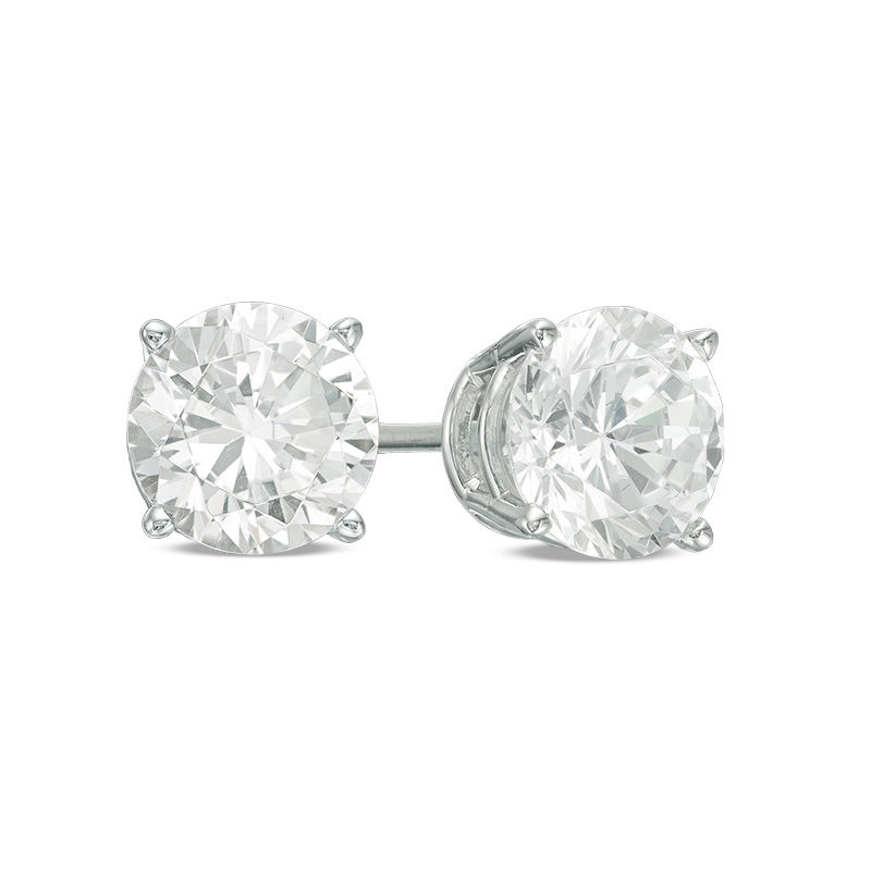 Main Image 1 of 1-1/2 CT. T.W. Diamond Solitaire Stud Earrings in 14K White Gold