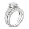 Thumbnail Image 1 of 1-3/4 CT. T.W. Quad Princess-Cut Diamond Vintage-Style Bridal Set in 14K White Gold