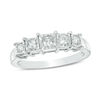 Thumbnail Image 1 of 1/4 CT. T.W. Princess-Cut Diamond Five Stone Anniversary Band in 10K White Gold