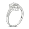 Thumbnail Image 1 of 1/3 CT. T.W. Pear-Shaped Multi-Diamond Teardrop Frame Vintage-Style Engagement Ring in 10K White Gold