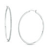 Thumbnail Image 0 of Diamond Fascination™ Large Hoop Earrings in Sterling Silver with Platinum Plate