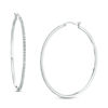 Thumbnail Image 1 of Diamond Fascination™ Large Hoop Earrings in Sterling Silver with Platinum Plate