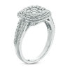 Thumbnail Image 1 of 1 CT. T.W. Multi-Diamond Cushion Frame Engagement Ring in 10K White Gold