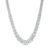 Thumbnail Image 1 of 8.06mm Graduated Byzantine Chain Necklace in Sterling Silver - 17"