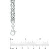 Thumbnail Image 2 of 8.06mm Graduated Byzantine Chain Necklace in Sterling Silver - 17"