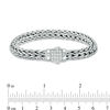 Thumbnail Image 2 of Phillip Gavriel® Oxidized Wheat Chain Bracelet with White Sapphire Accented Clasp in Sterling Silver - 7.5"