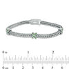 Thumbnail Image 2 of Phillip Gavriel® Tsavorite "X" Station Bracelet in Sterling Silver - 7.25"