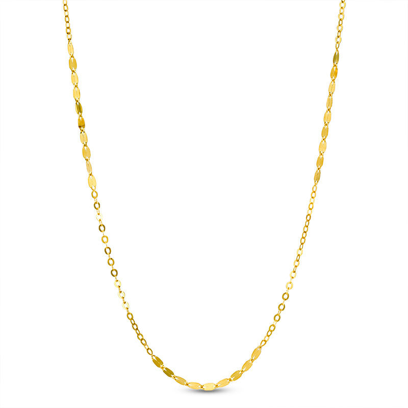 Main Image 1 of Made in Italy Fancy Station Necklace in 14K Gold - 24"
