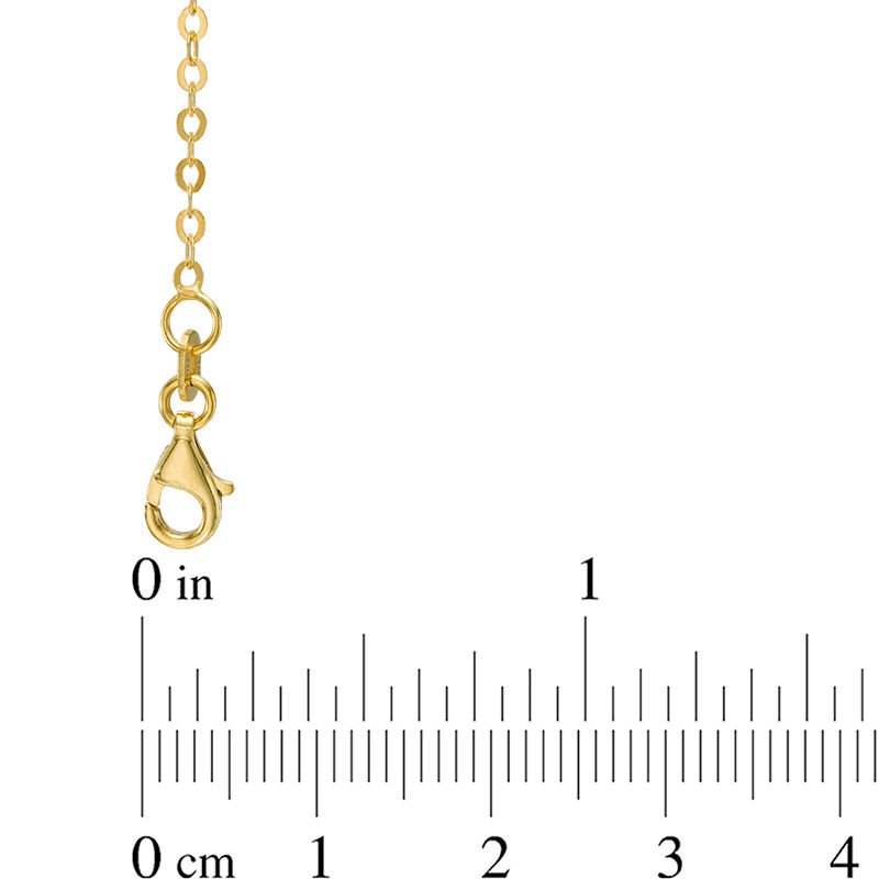 Main Image 2 of Made in Italy Fancy Station Necklace in 14K Gold - 24"