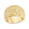 Thumbnail Image 1 of Made in Italy Diamond-Cut Wide Dome Ring in 14K Gold - Size 7