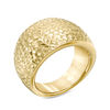 Thumbnail Image 1 of Made in Italy Diamond-Cut Wide Dome Ring in 14K Gold - Size 7