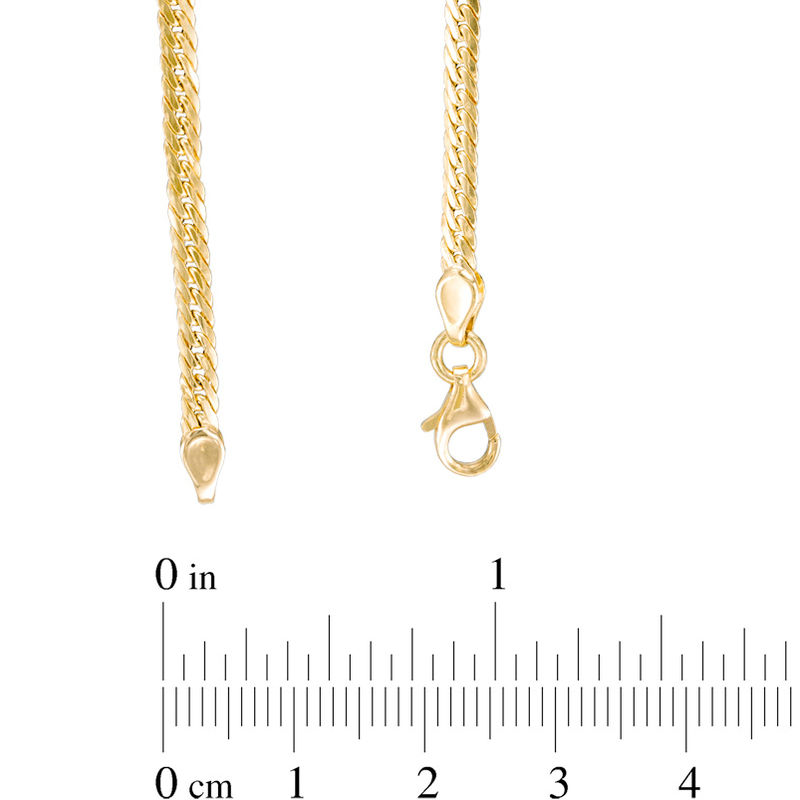 Main Image 2 of Made in Italy Herringbone Chain Necklace in 14K Gold - 18"