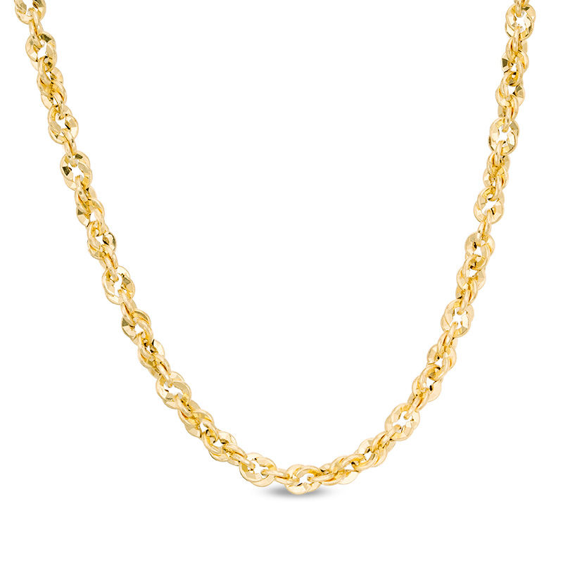 Made in Italy 3.8mm Sparkle Rope Chain Necklace in 14K Gold - 18