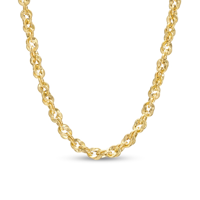 Made in Italy 3.8mm Sparkle Rope Chain Necklace in 14K Gold - 18"