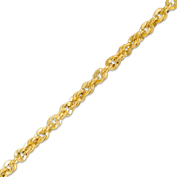 10-Inch 14k Gold Plated Rope Chain Anklet – Twist Rope Style With Lobster Clasp