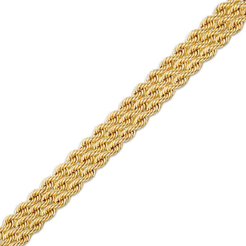 Main Image 1 of Made in Italy 6.0mm Triple Rope Chain Bracelet in 14K Gold - 7.5"