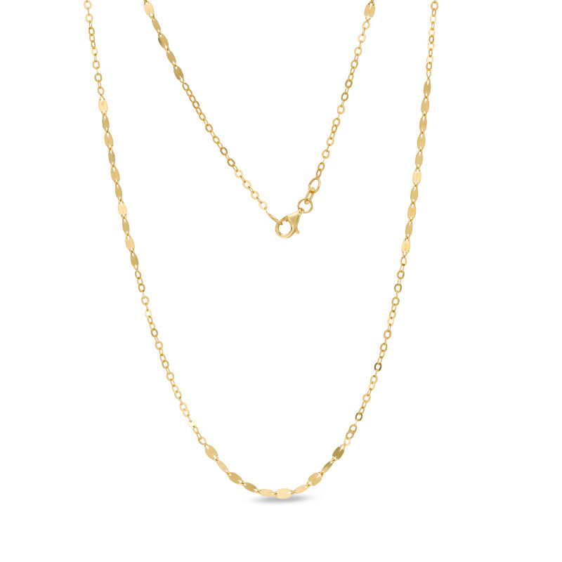 Made in Italy Double Strand Sparkle Chain Necklace in 14K Gold - 18"