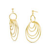 Made in Italy Open Circle Drop Earrings in 14K Gold
