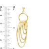 Made in Italy Open Circle Drop Earrings in 14K Gold