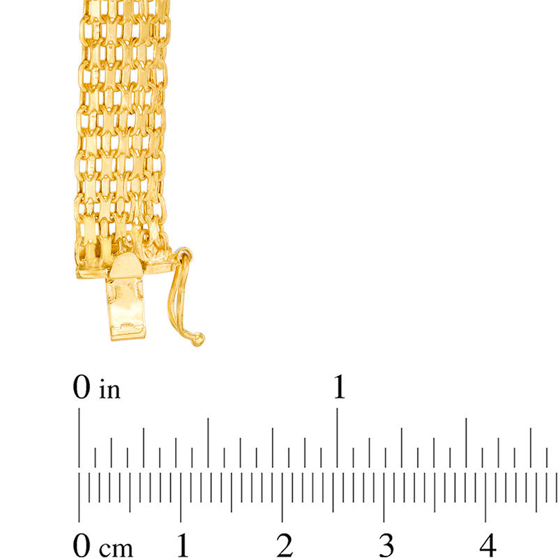 Main Image 2 of Made in Italy 9.0mm Bismark Chain Necklace in 14K Gold - 18"