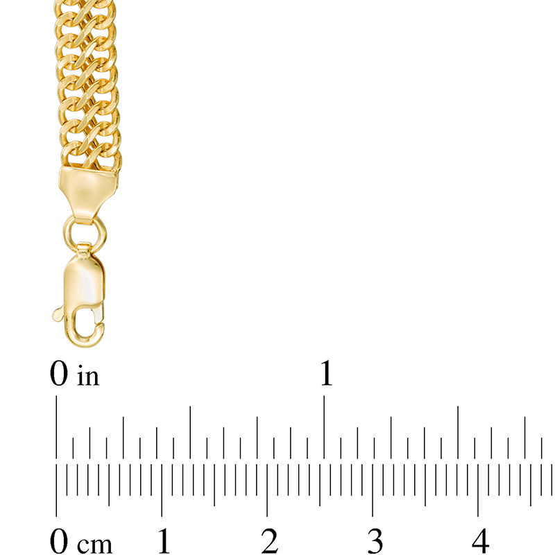 Main Image 2 of Made in Italy 6.0mm Double Row Curb Chain Bracelet in 14K Gold - 7.5"