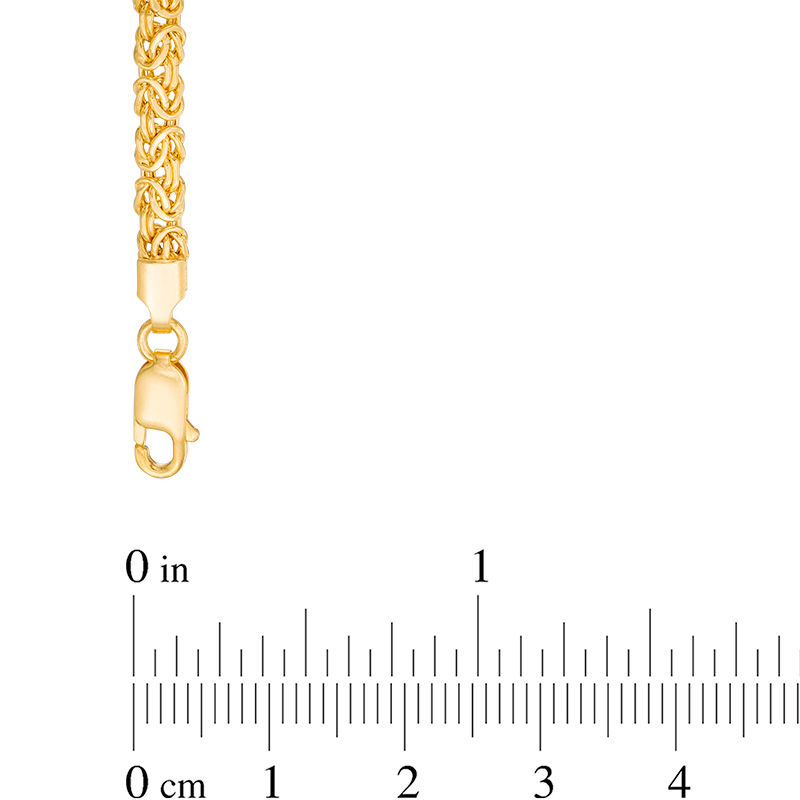 Main Image 2 of Made in Italy Byzantine Chain Necklace in 14K Gold - 18"