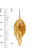 Made in Italy Swirling Rope Drop Earrings in 14K Gold