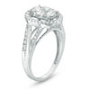 Thumbnail Image 1 of 1 CT. T.W. Composite Diamond Oval Frame Engagement Ring in 10K White Gold