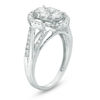 Thumbnail Image 2 of 1 CT. T.W. Composite Diamond Oval Frame Engagement Ring in 10K White Gold
