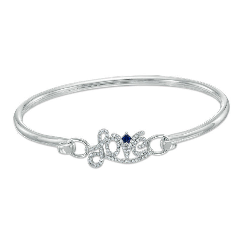 Vera Wang Love Collection 1/4 CT. T.W. Diamond "Love" Bangle in Sterling Silver