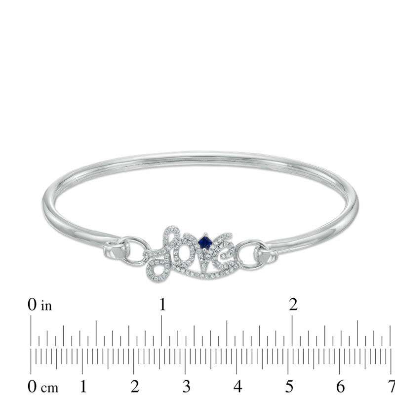 Vera Wang Love Collection 1/4 CT. T.W. Diamond "Love" Bangle in Sterling Silver