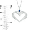 Thumbnail Image 3 of The Kindred Heart from Vera Wang Love Collection Blue Sapphire Pendant in Sterling Silver