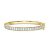 Thumbnail Image 0 of Made in Italy Glitter Enamel Striped Bangle in 14K Gold