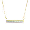 Thumbnail Image 0 of Made in Italy Glitter Enamel Striped Sideways Bar Necklace in 14K Gold