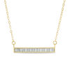 Thumbnail Image 1 of Made in Italy Glitter Enamel Striped Sideways Bar Necklace in 14K Gold