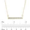 Thumbnail Image 1 of Made in Italy Glitter Enamel Striped Sideways Bar Necklace in 14K Gold