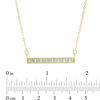 Thumbnail Image 2 of Made in Italy Glitter Enamel Striped Sideways Bar Necklace in 14K Gold