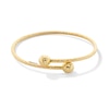 Thumbnail Image 1 of Made in Italy Diamond-Cut Bypass Flex Bangle in 14K Gold - 7.5"